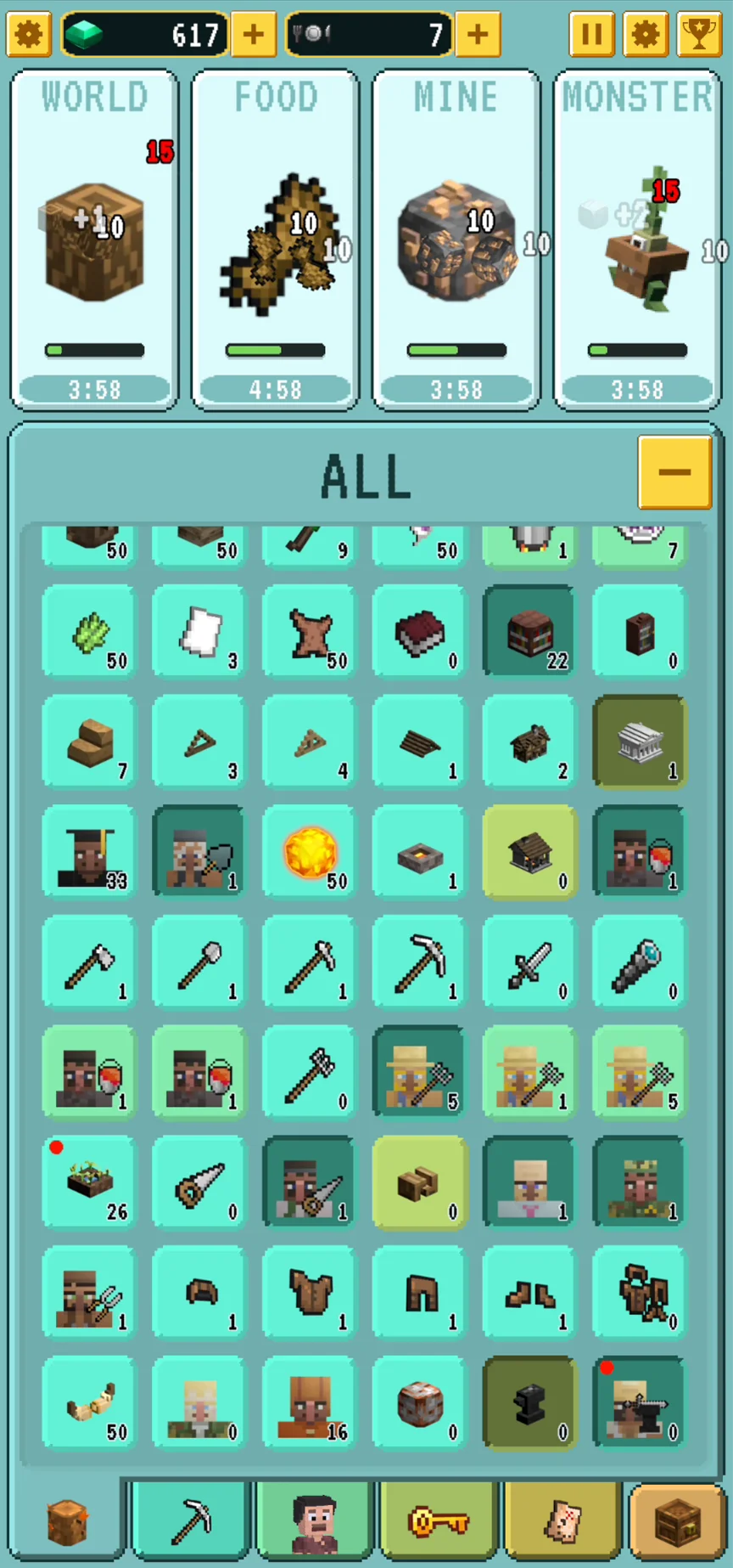 Grindcraft Screenshot of Tasks