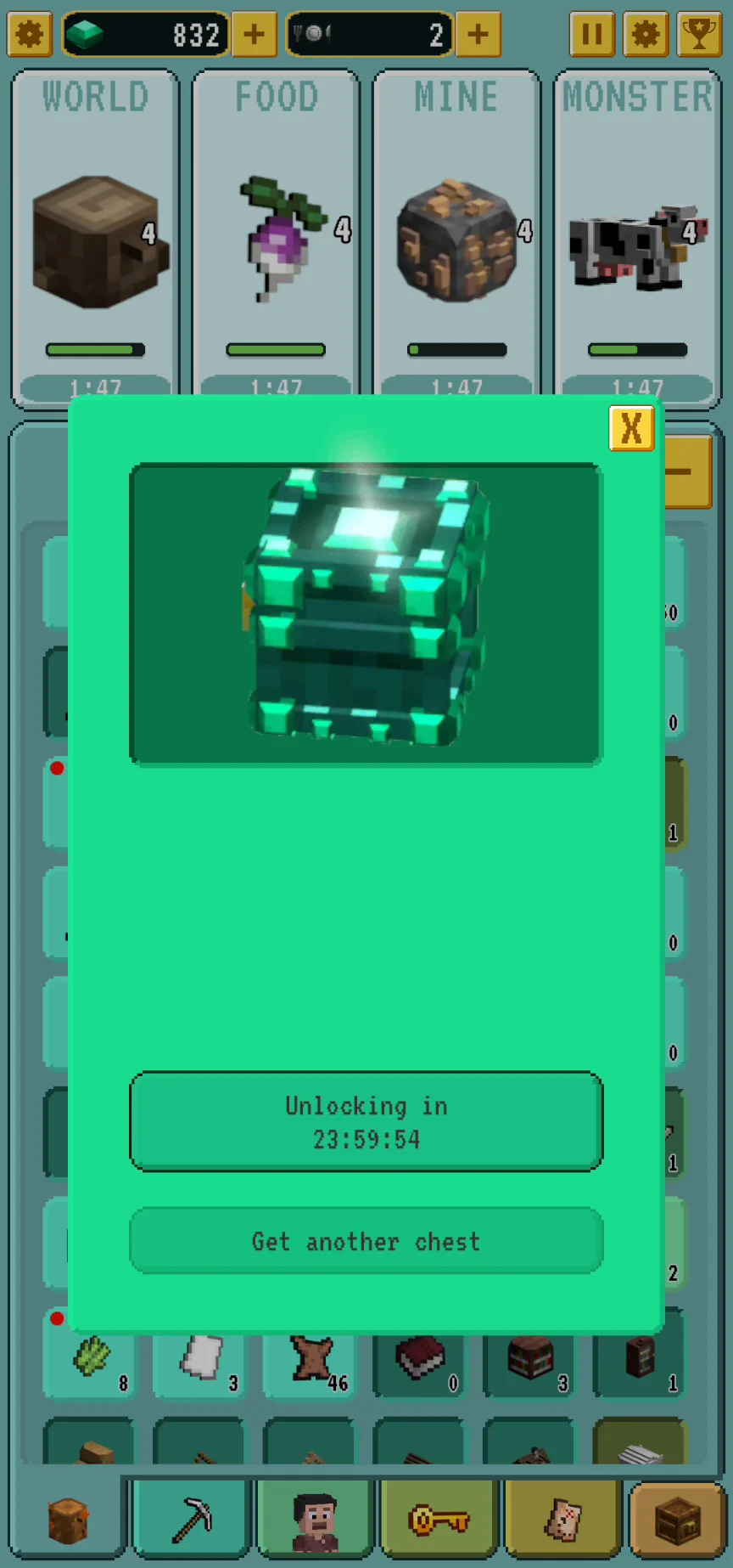 Grindcraft Screenshot of Treasure Chest